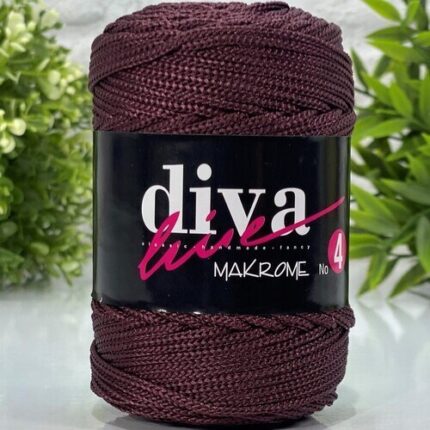 Diva Makrome İpi Kalın (No:4) 1751 Koyu Bordo