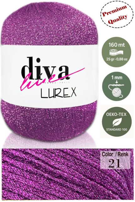 Diva Lurex 21 Pembe ( 6 lı Paket )