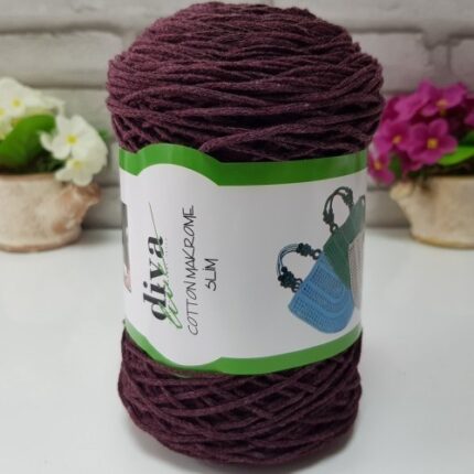 Diva Cotton Makrome İnce 158 Patlıcan ( 4 lü Paket )