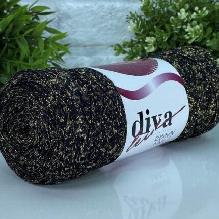 Diva Ribbon Simli 2111ALT Siyah-Altın ( 4 lü Paket )