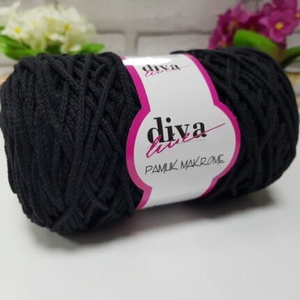 Diva Pamuk Makrome 2111 Siyah ( 4 lü Paket)