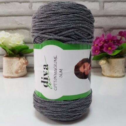 Diva Cotton Makrome İnce 194 Orta Gri ( 4 lü Paket )