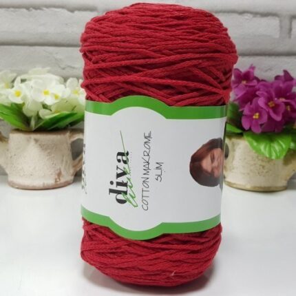 Diva Cotton Makrome İnce 2126 Kırmızı ( 4 lü Paket )