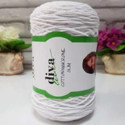 Diva Cotton Makrome İnce 2101 Beyaz ( 4 lü Paket )