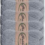 Habba Akrilik 5 li Pkt -1105-Gümüş Gri