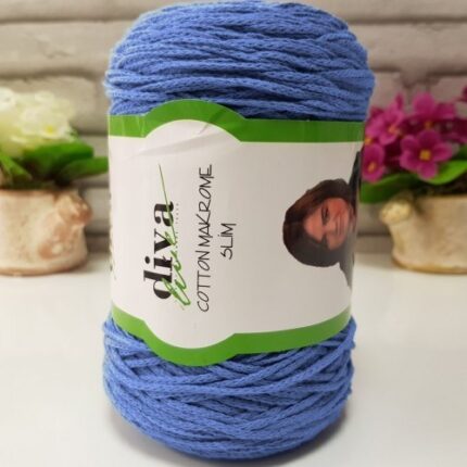 Diva Cotton Makrome İnce 1256 Mavi ( 4 lü Paket )