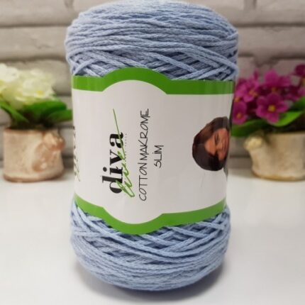 Diva Cotton Makrome İnce 214 Bebe Mavi ( 4 lü Paket )