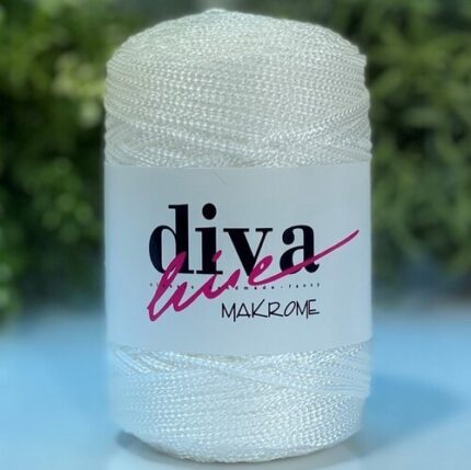 Diva Makrome İpi 01 Beyaz ( 6 lı Paket )
