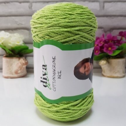 Diva Cotton Makrome İnce 2120 Fıstık Yeşili ( 4 lü Paket )
