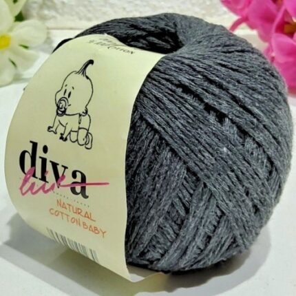 Diva Natural Cotton Baby 2108 Antrasit (10 lu Paket)