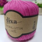 Diva Natural Cotton Lace 2244 Koyu Pembe ( 6 lı Paket )