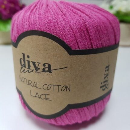 Diva Natural Cotton Lace 2244 Koyu Pembe ( 6 lı Paket )