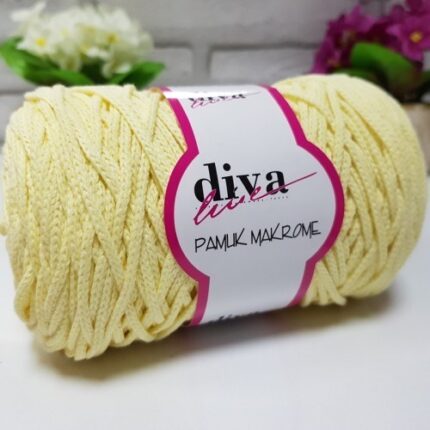 Diva Pamuk Makrome 1002 Soft Sarı ( 4 lü Paket)
