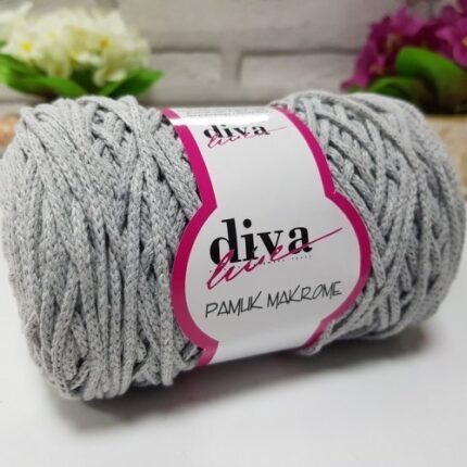 Diva Pamuk Makrome 2107 Açık Gri ( 4 lü Paket)