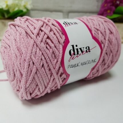 Diva Pamuk Makrome 2130 Toz Pembe ( 4 lü Paket)