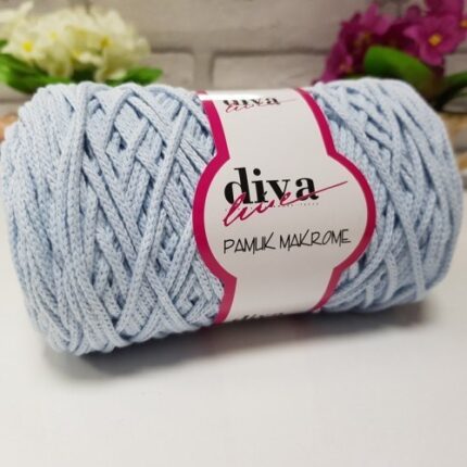 Diva Pamuk Makrome 1000 Soft Mavi ( 4 lü Paket)