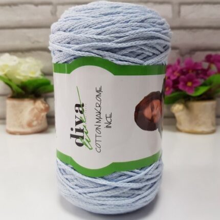 Diva Cotton Makrome İnce 1000 Soft Mavi ( 4 lü Paket )