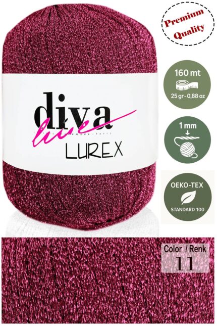 Diva Lurex 11 Fuşya ( 6 lı Paket )