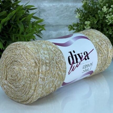 Diva Ribbon Simli 2305ALT Bej-Altın ( 4 lü Paket )