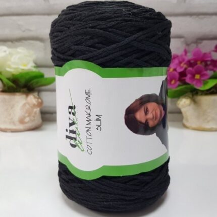 Diva Cotton Makrome İnce 2111 Siyah ( 4 lü Paket )