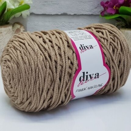 Diva Pamuk Makrome 222 Koyu Sütlü Kahve ( 4 lü Paket)