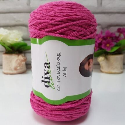 Diva Cotton Makrome İnce 2244 Koyu Pembe ( 4 lü Paket )