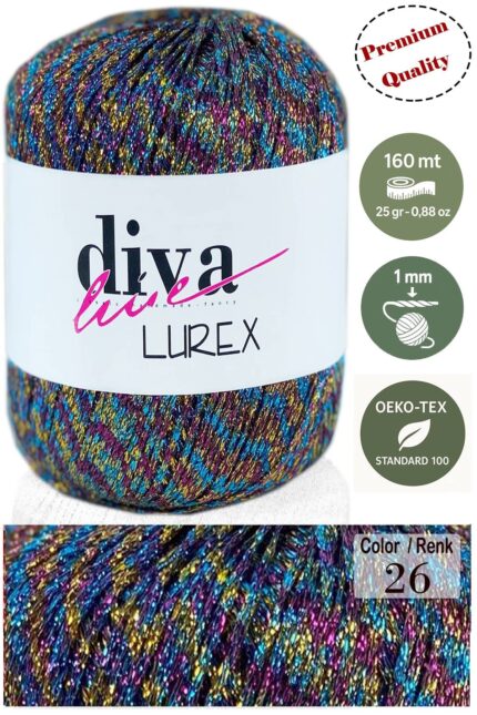 Diva Lurex 26 Multi ( 6 lı Paket )