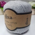 Diva Natural Cotton Lace 2107 Açık Gri ( 6 lı Paket )