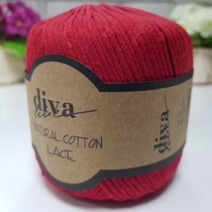Diva Natural Cotton Lace 2126 Kırmızı ( 6 lı Paket )