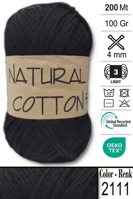 Diva Natural Cotton 2111 Siyah (5 li Paket)