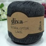 Diva Natural Cotton Lace 2108 Koyu Gri ( 6 lı Paket )