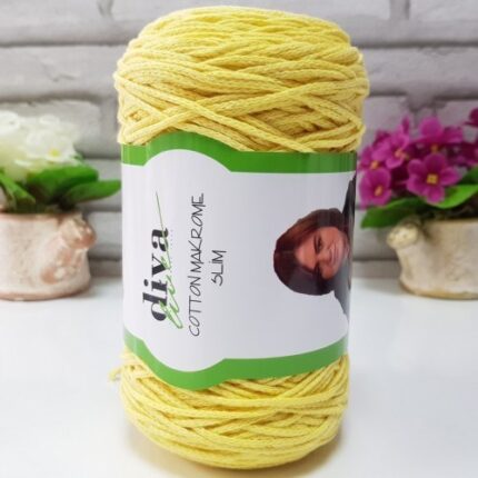 Diva Cotton Makrome İnce 215 Bebe Sarı ( 4 lü Paket )