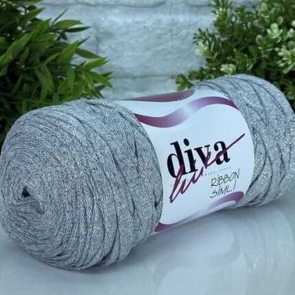 Diva Ribbon Simli 2107GMS Koyu Gri ( 4 lü Paket )