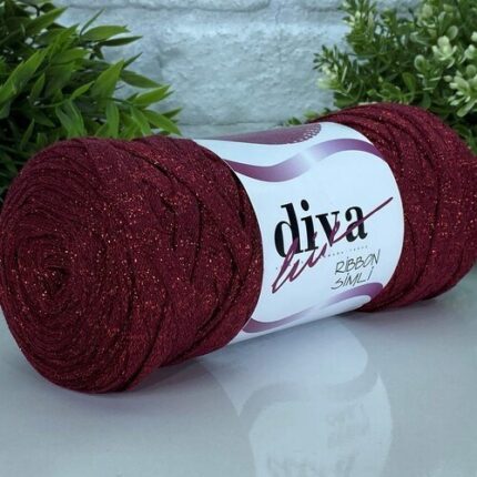 Diva Ribbon Simli 999KRM Bordo ( 4 lü Paket )