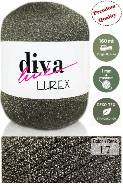 Diva Lurex 17 Asker Yeşili ( 6 lı Paket )