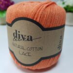 Diva Natural Cotton Lace 979 Portakal ( 6 lı Paket )
