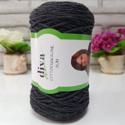 Diva Cotton Makrome İnce 2108 Antrasit ( 4 lü Paket )