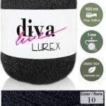 Diva Lurex 10 Siyah ( 6 lı Paket )
