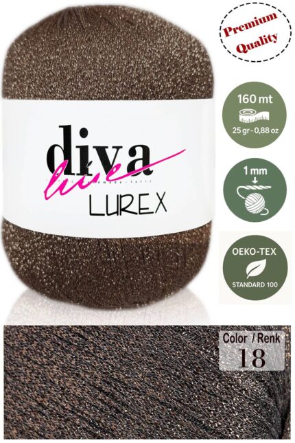Diva Lurex 18 Açık Kahve ( 6 lı Paket )