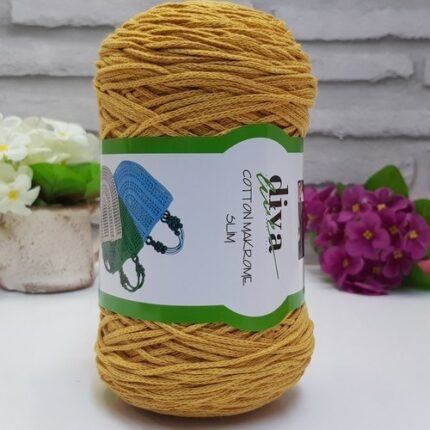 Diva Cotton Makrome İnce 1974 Hardal ( 4 lü Paket )