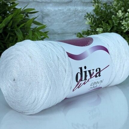 Diva Ribbon Simli 2101SDF Beyaz ( 4 lü Paket )