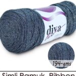 Diva Ribbon Simli 194GMS Koyu Gri ( 4 lü Paket )