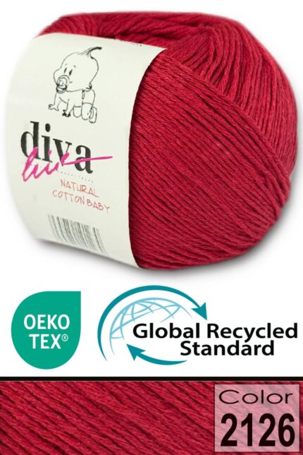 Diva Natural Cotton Baby 2126 Kırmızı (10 lu Paket)