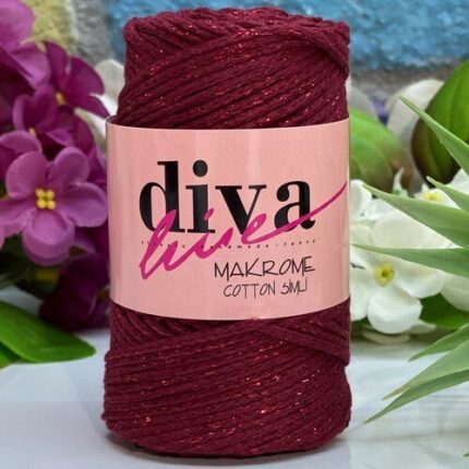 Diva Makrome Cotton Simli 999 KRM ( 6 lı Paket )