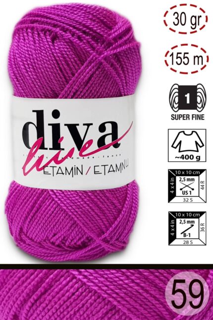 Diva Etamin 59 Siklamen ( 10 lu Paket )