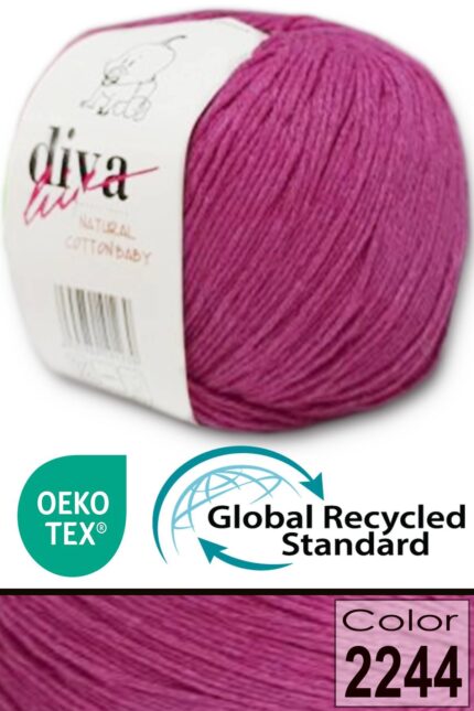 Diva Natural Cotton Baby 2244 Koyu Pembe (10 lu Paket)