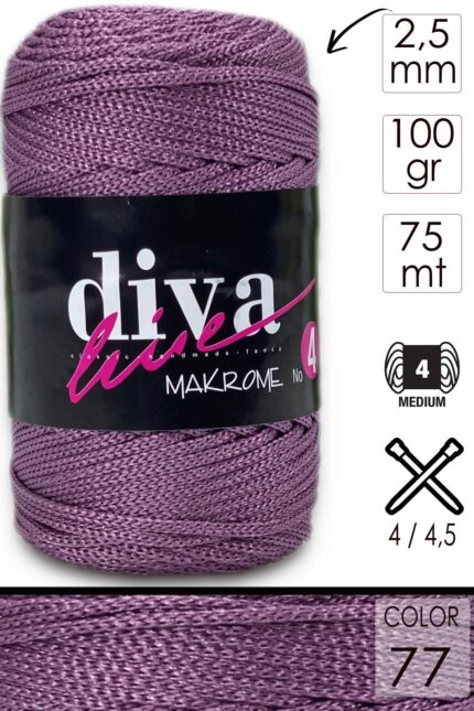 Diva Makrome İpi Kalın (No:4) 77 ( 6 lı Paket )