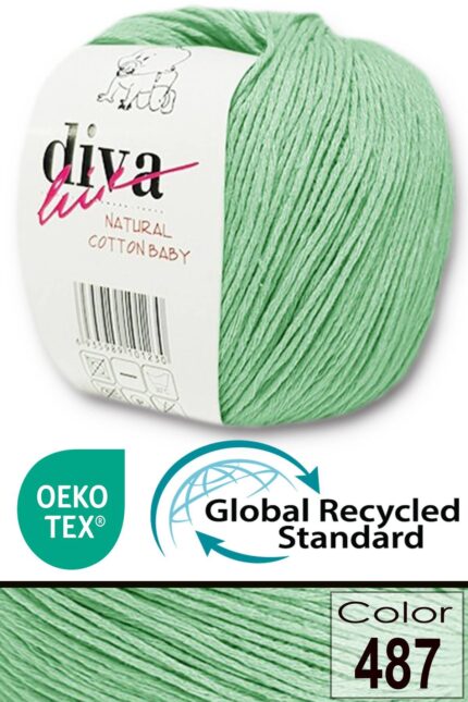 Diva Natural Cotton Baby 487 Su Yeşili (10 lu Paket)