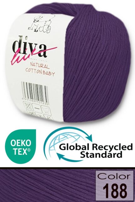 Diva Natural Cotton Baby 188 Mor (10 lu Paket)