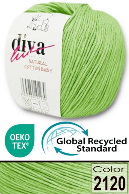 Diva Natural Cotton Baby 2120 Fıstık Yeşili (10 lu Paket)